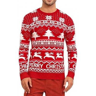 Christmas knitted sweater print for men HF0109-03-03