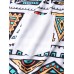 Mens Colorful Geometric Print Chest Pocket Ethnic Short Sleeve T  Shirts