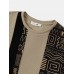 Mens Asymmetric Tribal Printed Short Sleeve O Neck T  Shirts