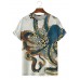 Men's Undersea Big Octopus Round Neck Short Sleeve T-Shirt