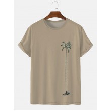 Men's Coconut Tree Cozy Casual Short Sleeve T-Shirt