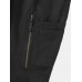 Mens Solid Color Multi Pocket Utility Street Drawstring Cargo Pants